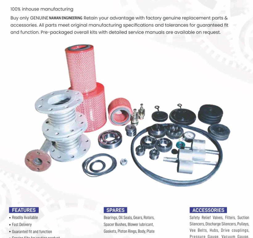 Blower spares and accessories